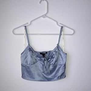 Forever 21 Silky Tie Crop Top
